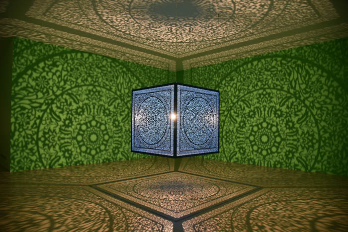 阿嘎作品《給自己的花－青綠色》牆面添綠意