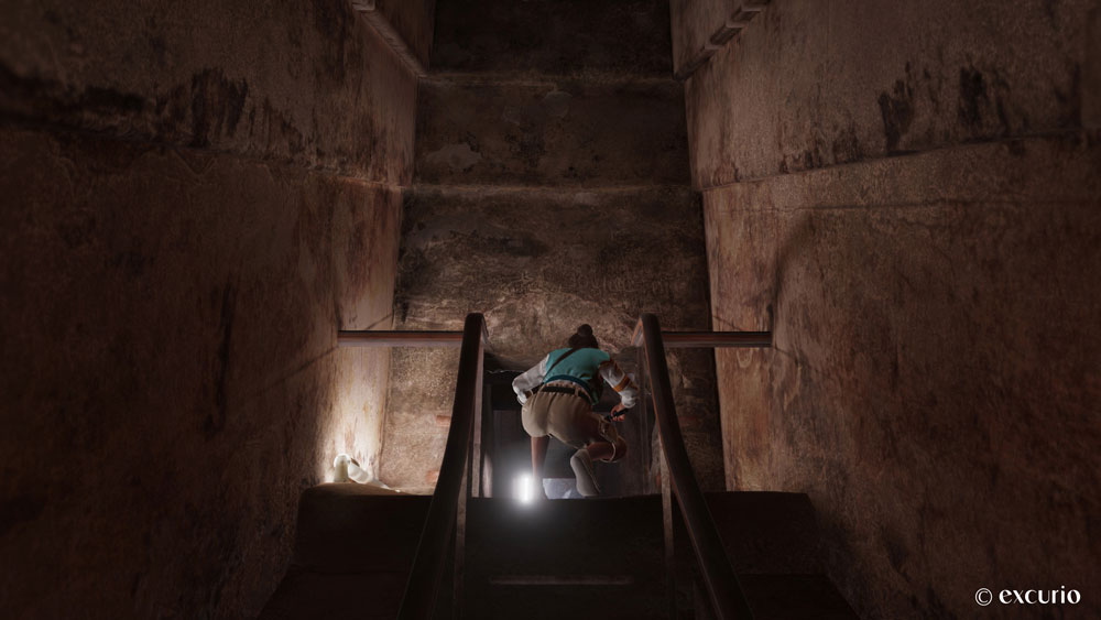 奇美博物館VR體驗《消失的法老》，探訪古夫金字塔從未對外開放的神祕空間。圖片版權：excurio-1000s