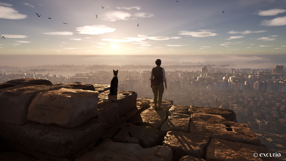 奇美博物館VR體驗《消失的法老》，透過虛擬實境帶領觀眾登上古夫金字塔頂端。圖片版權：excurio-(5)-1000s